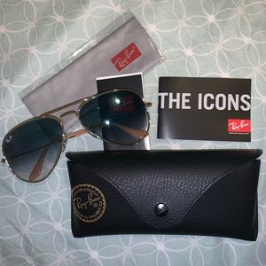 Classic Rose Gold Ray Ban Aviator Sunglasses